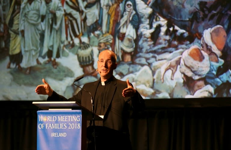 US Jesuit priest James Martin speaks at the World Meeting of Families in Dublin on August 23, 2018