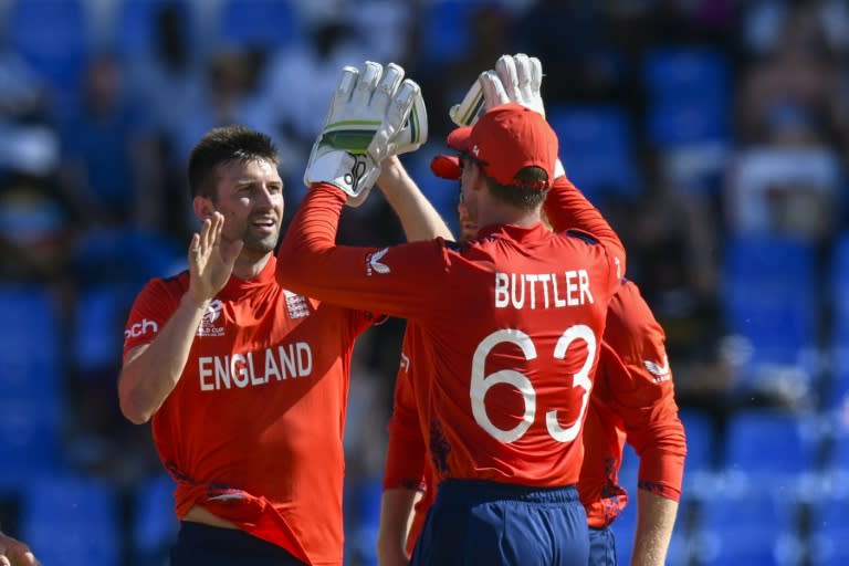 'Mark of respect': England's Mark Wood celebrates a wicket in the victory over Oman (Randy Brooks)