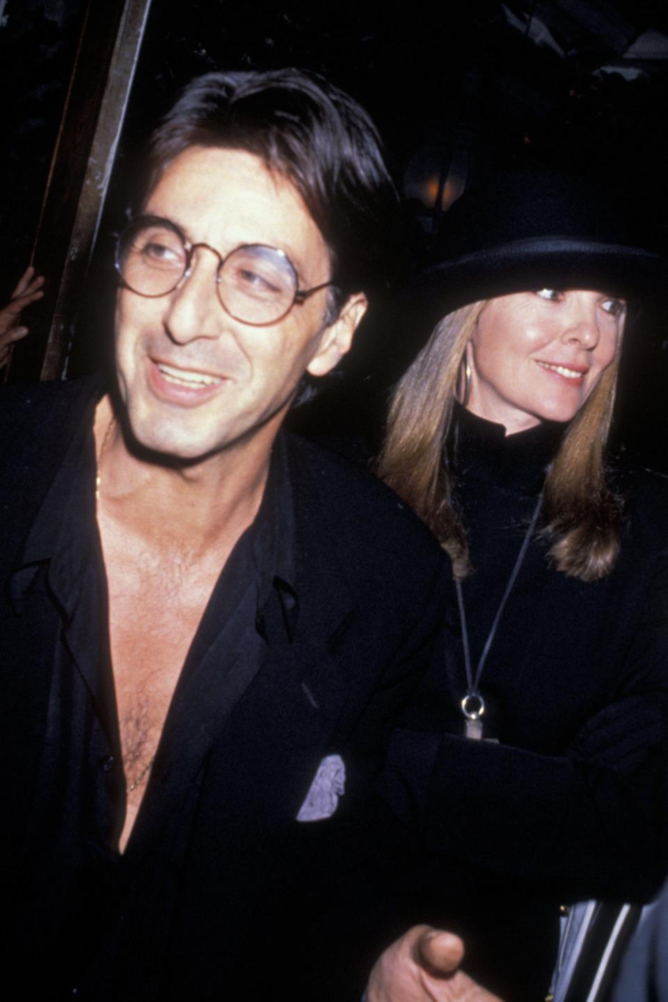 Pacino and Diane Keaton attend the premiere party for 'Sea of Love' on September 12, 1989, at Tavern on the Green in New York City.