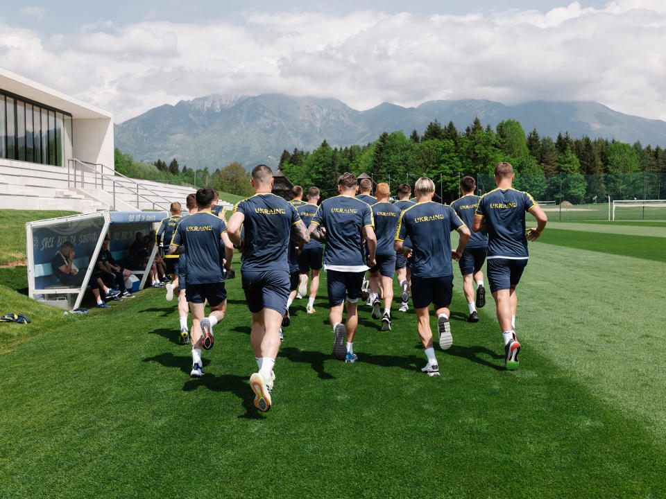 Ukraine’s men’s national soccer team needs to defeat Scotland in a playoff game in Glasgow on June 1 in order to advance to securing a spot in November’s FIFA World Cup in Qatar<span class="copyright">Ciril Jazbec for TIME</span>