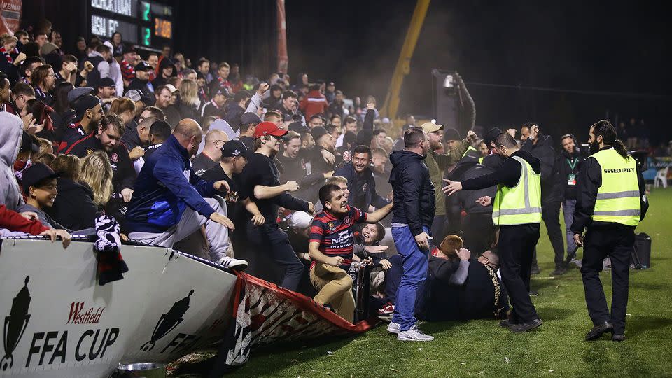 These fans simply couldn't contain their excitement. Pic: Getty