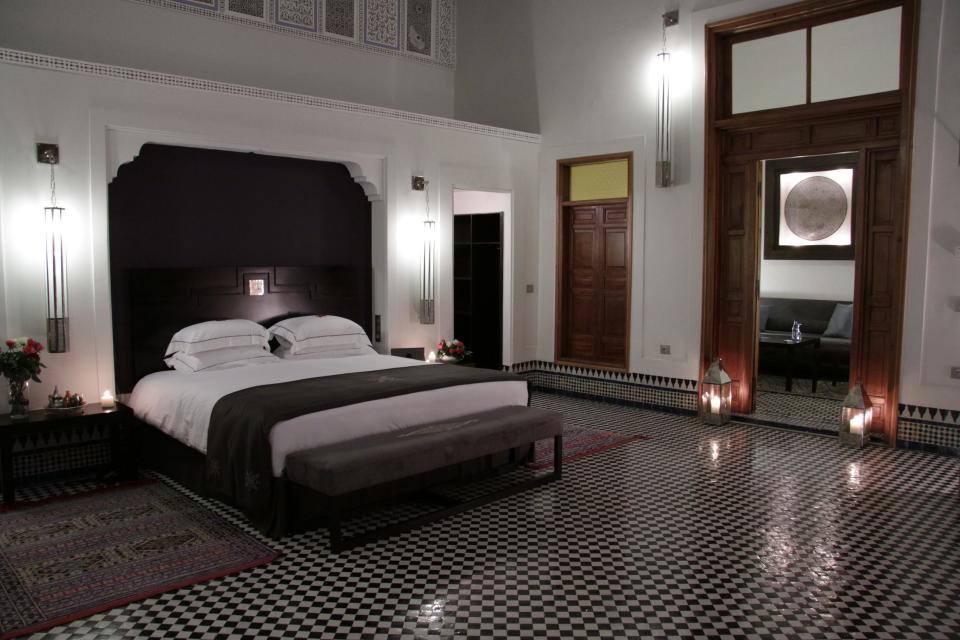 A guest room at Palais Amani.