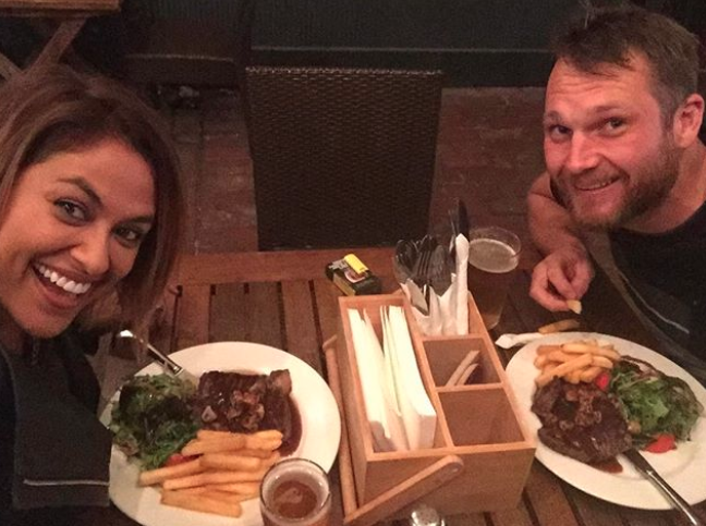 The pair recently met up in Melbourne for a cheeky steak and chips. If that doesn't scream couple we don't know what does. Source: Instagram / thisischarlenep