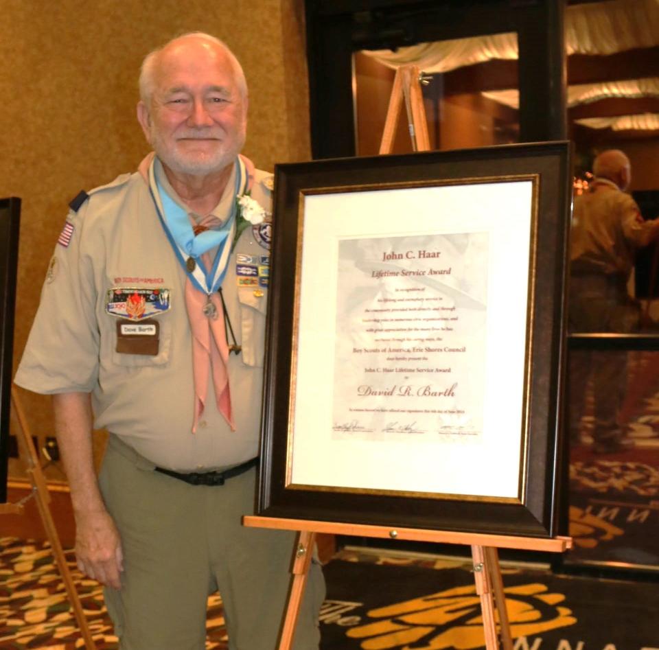 The John C. Haar Lifetime Service Award was presented to David Barth.