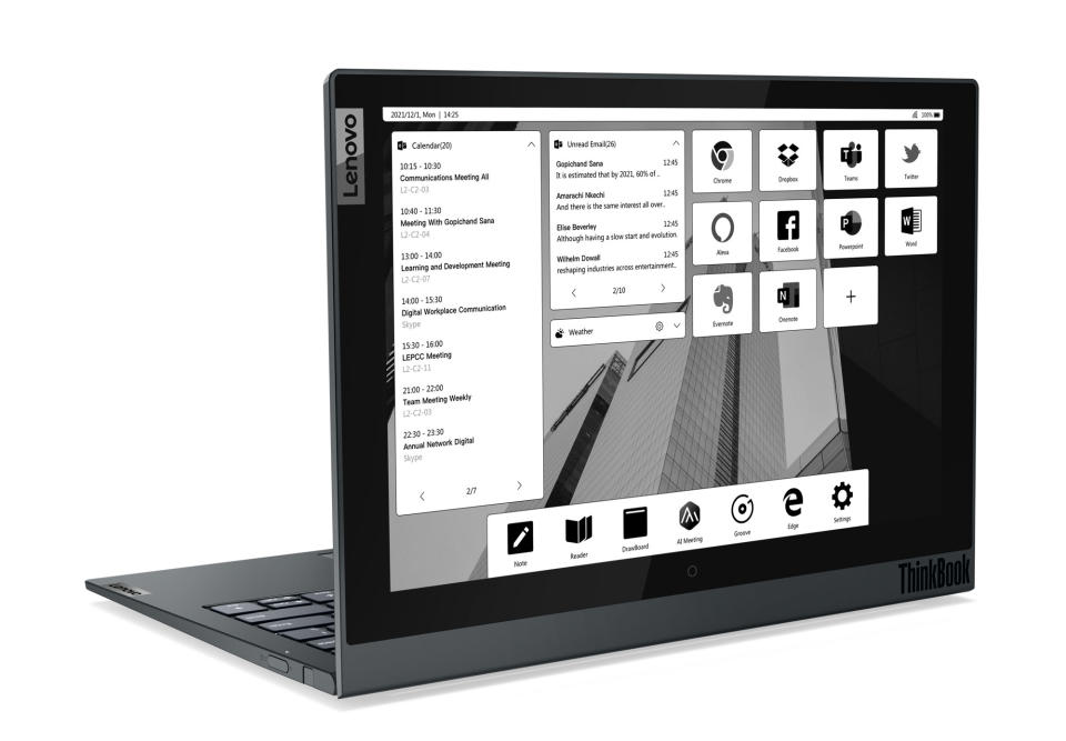 Lenovo ThinkBook Plus Gen 2 i with an E Ink secondary screen.