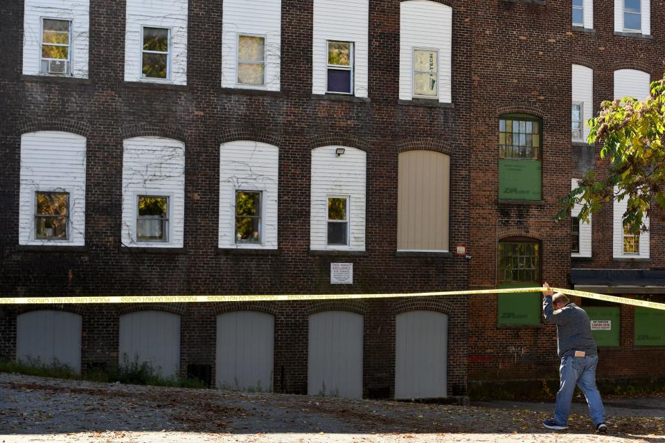 A Worcester police investigator at 88 Webster St.