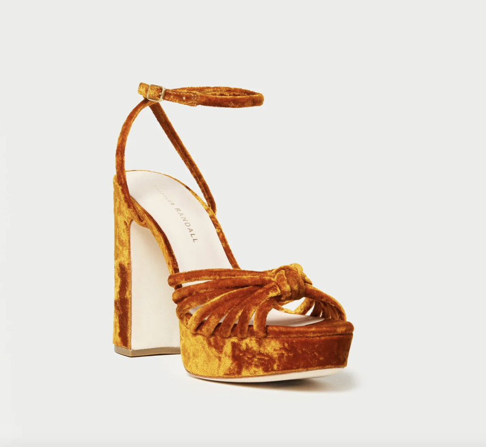 Rivka Ochre Knot Platform Sandal