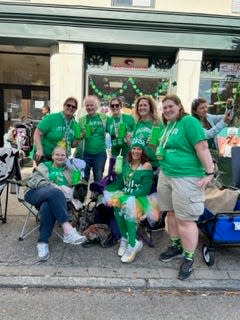 Elyce Yahnke (top left) is joined by family and friends to celebrate her 70th birthday in Savannah. She found a spot near City Hall with Jessica Yahnke, Rachel Ryba, Kimber Evans, Edie Anderson, Kelley Gliva and Kim “KP” Yahnke.