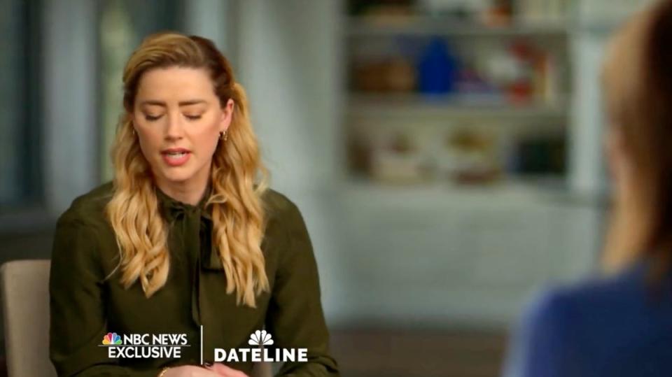 Amber Heard speaks out for the first time in an interview with Savannah Guthrie (NBC)