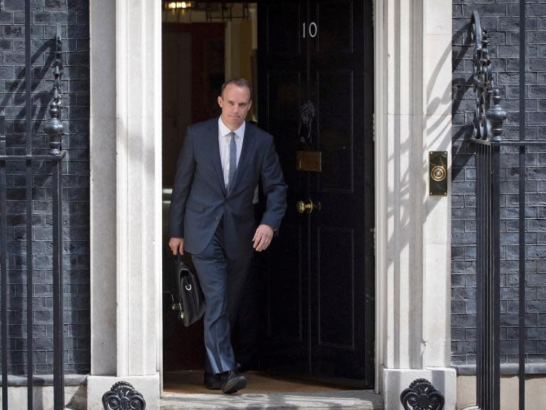 Tory leadership contender Dominic Raab has warned his party will be "toast" and unable to win a general election if it fails to secure Brexit by the end of October.The ex-Brexit secretary said the party's woeful performance in the European elections and Peterborough by-election underlined the damage already inflicted on the Conservatives.The stark warning from Mr Raab came as he prepared to participate in a televised debate with four of his rivals to replace Theresa May in Downing Street on Sunday evening. Clear favourite to succeed the prime minister, Boris Johnson, has refused to attend the Channel 4 debate, and the broadcaster plans to present viewers with an empty podium."When people voted, they vote to Leave. We haven't left yet and that's why we're seeing not just the uncertainty for the economy – but also this corrosion of public trust," Mr Raab told Sky News' Sophy Ridge on Sunday."The Tory Party will be toast unless we're out by the end of October. People need to wake up this. I certainly think the Conservatives cannot win an election unless we deliver Brexit."Mr Raab, who claimed his "underdog" campaign is "building momentum", added: "This race has only just started. I appreciate there is a frontrunner here but I am looking forward to this race."The former cabinet minister also insisted the other candidates had failed to set out a "credible plan" for Britain's exit from the EU."I'm not quite clear what Boris's plan is, but in fairness I'll let him set that out in more detail," he said.More follows