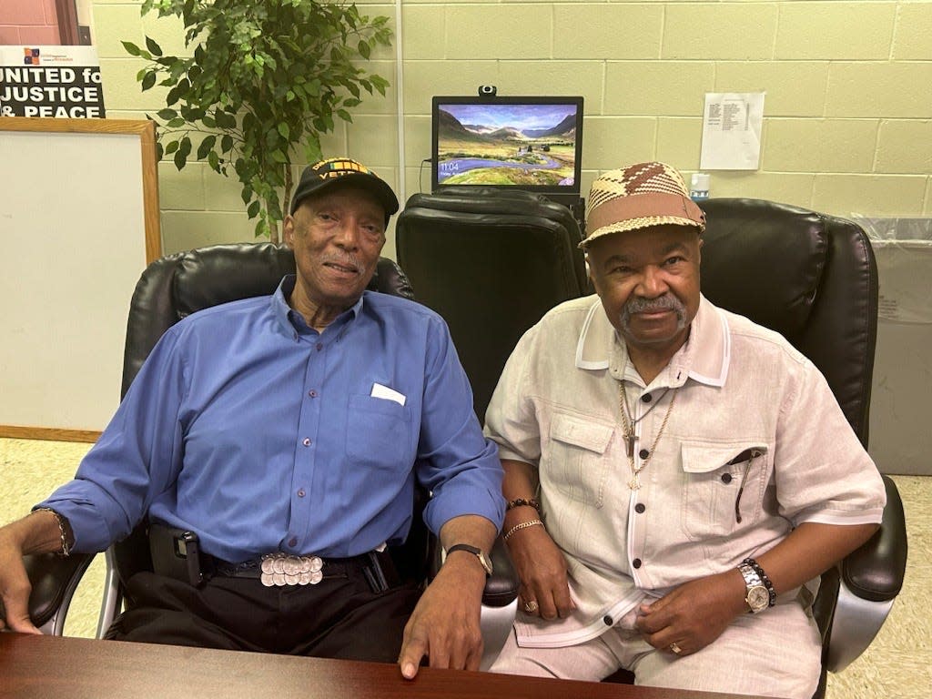 LaMarr Franklin, 77, (left) and Mac Weddle have been best friends for 70 years. They will host a “Friendship Party” on Sept. 9 as a fundraiser for Northcott Neighborhood House. Proceeds will be used to purchase food for the needy.