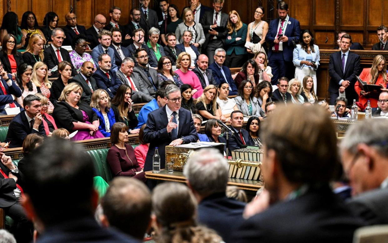 Sir Keir Starmer, the Prime Minister, speaks in the House of Commons