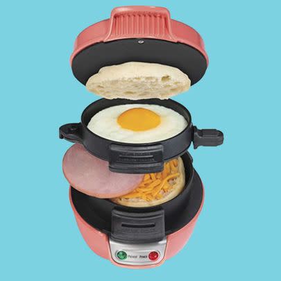 An electric breakfast sandwich maker