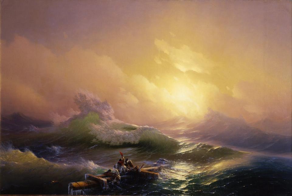 La neuvième vague, tableau Hovhannes Aivazovsky, 1850. <a href="https://en.wikipedia.org/wiki/File:Hovhannes_Aivazovsky_-_The_Ninth_Wave_-_Google_Art_Project.jpg" rel="nofollow noopener" target="_blank" data-ylk="slk:Hovhannes Aivazovsky/Wikipedia;elm:context_link;itc:0;sec:content-canvas" class="link ">Hovhannes Aivazovsky/Wikipedia</a>