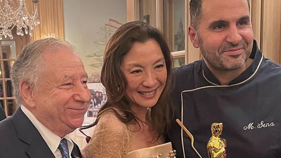 She appeared to have brought her Oscar statuette along for the festivities. - Michelle Yeoh/Instagram
