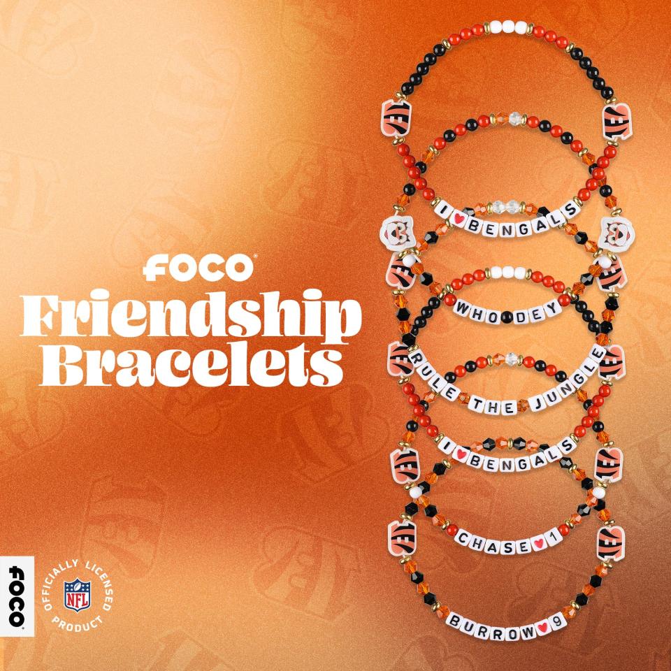 FOCO's Bengals friendship bracelets