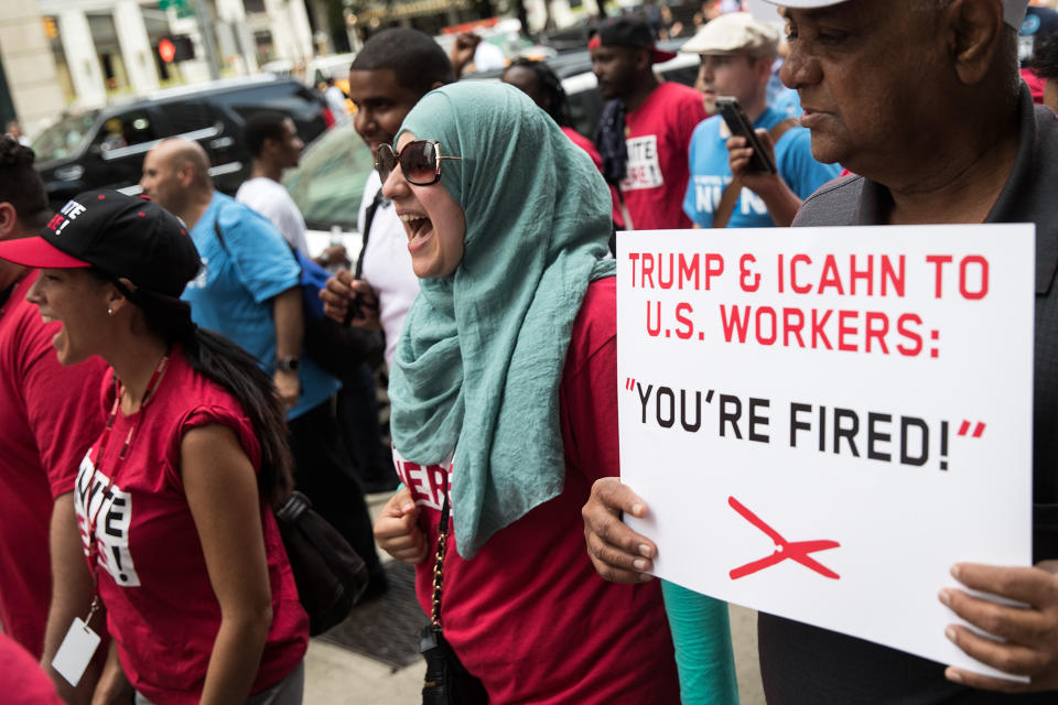 Trump Taj Mahal Casino Workers Protest