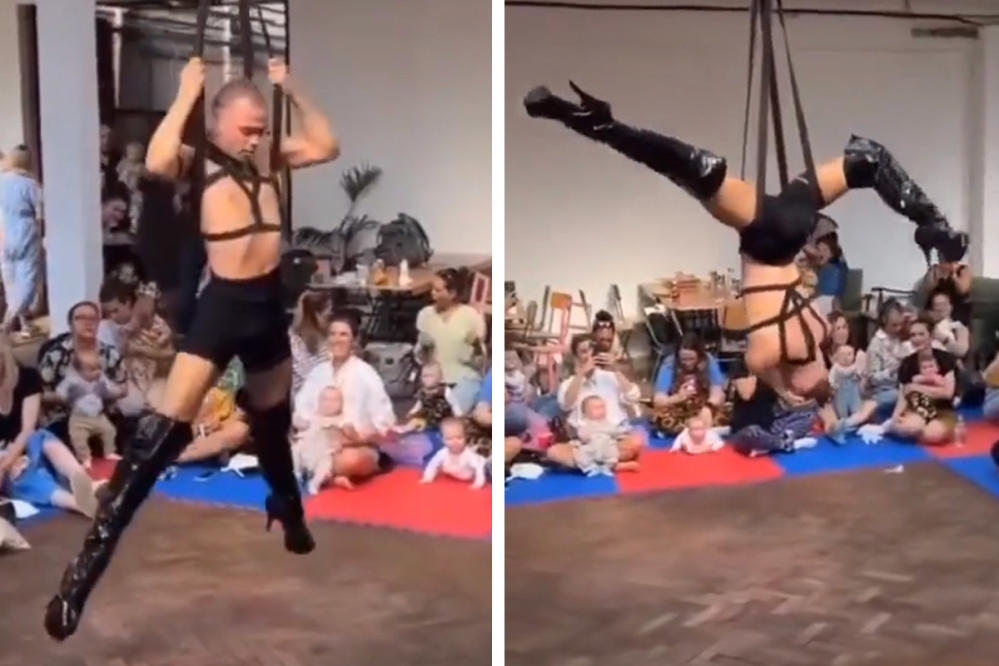 Graphic drag show for babies featuring nearly naked men, bondage, outrages  Twitter: 'Absolutely abhorrent