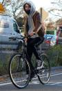 <p>Timothée Chalamet enjoyed a bike ride in Manhattan's Hudson River Park. </p>