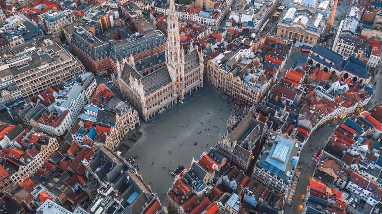 aerial view of Brussels