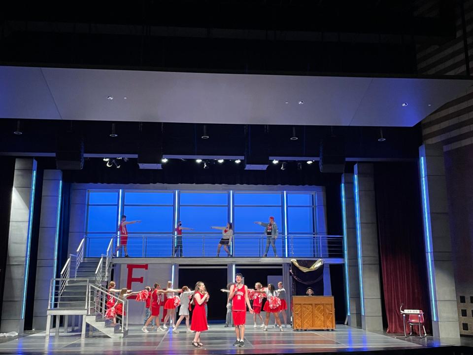 Charlevoix Performing Arts students practice "High School Musical" during a recent dress rehearsal.