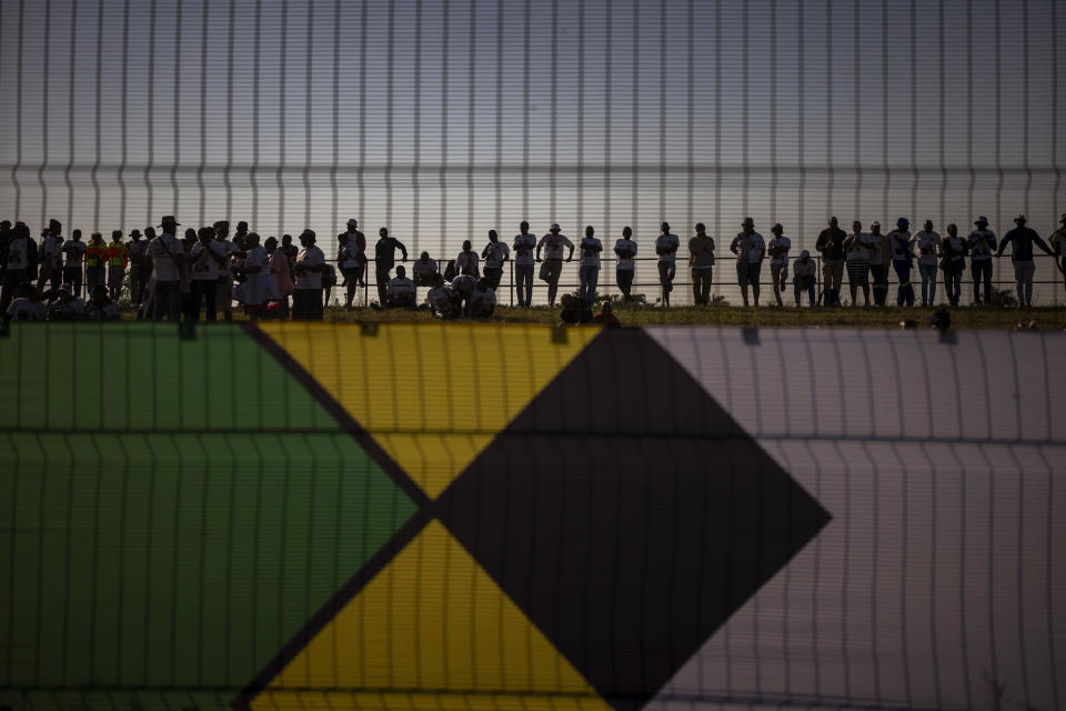 Supporters of Inkatha Freedom Party attend an election rally in Richards Bay, near Durban, South Africa, Sunday, May 26, 2024, in anticipation of the 2024 general elections scheduled for May 29. (AP Photo/Emilio Morenatti)