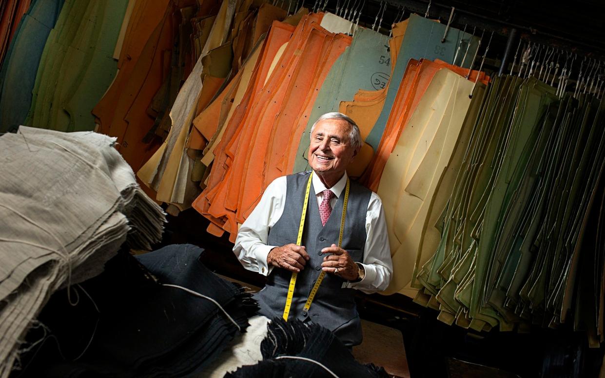 Martin Greenfield, pictured in Brooklyn in 2012: as a teenager, he had been sent to work in the camp laundry and repair shop at Auschwitz