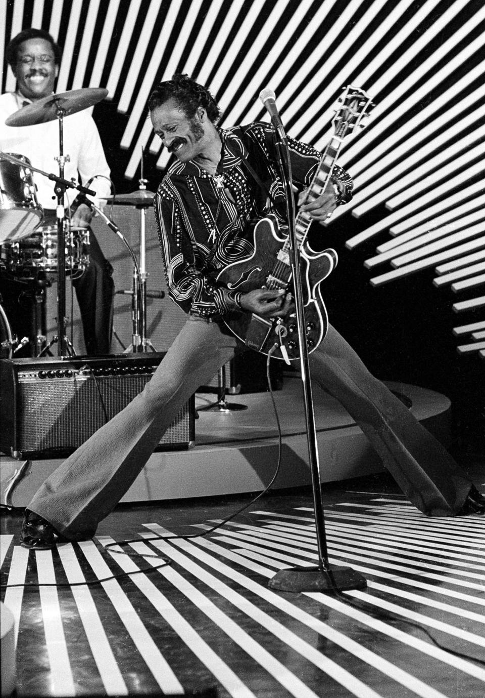 <p>The rock ’n’ roll pioneer died on March 18 at age 90. He originated a number of rock’s greatest, earliest hits, including “Maybellene” and “Johnny B. Goode.” (Photo: AP) </p>