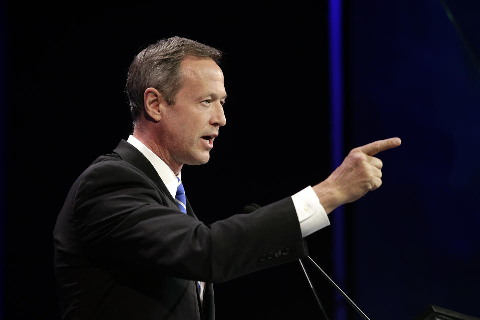 Maryland Gov. Martin O'Malley speaks at the California Democrats State Convention on Saturday, March 8, 2014, in Los Angeles. (AP Photo/Jae C. Hong)