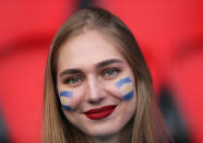 An Argentina fan shows their support during the 2019 FIFA Women's World Cup France group D match between Argentina and Japan at Parc des Princes on June 10, 2019 in Paris, France. (Photo by Richard Heathcote/Getty Images)