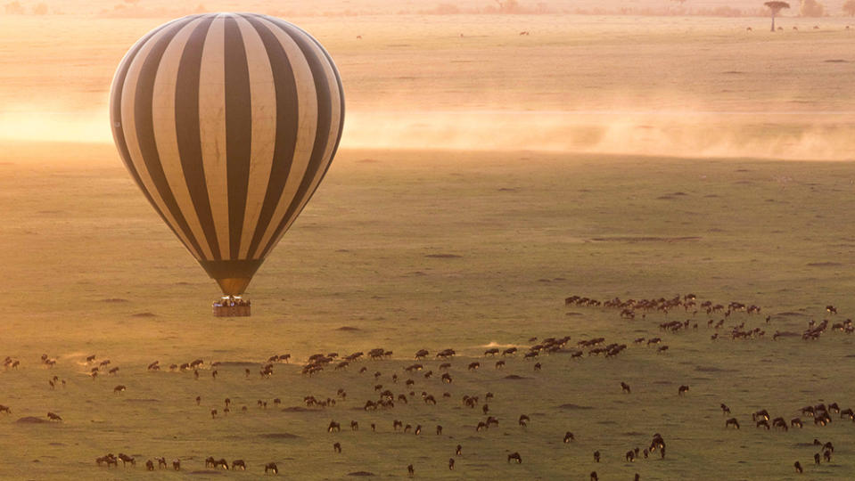 hot air ballon ride in Masai Mara