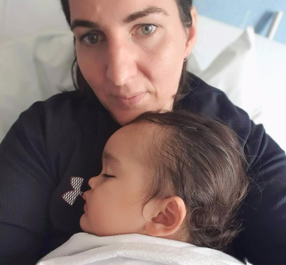 Alta Sacra, pictured with her toddler son Averroes, said her child and husband were both expected to recover from the Christchurch attack. Source: GoFundMe