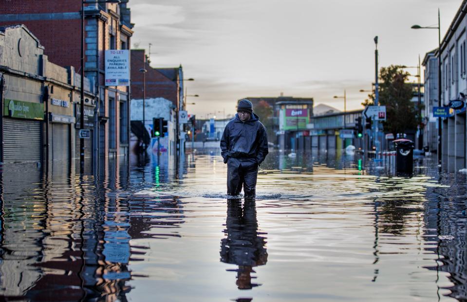 The town of Downpatrick was hit by heavy flooding (Gareth Fuller/PA Wire)