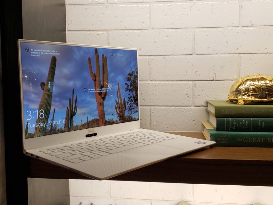 The XPS 13’s 13.3-inch InfiniteEdge display offers crisp, colorful visuals.