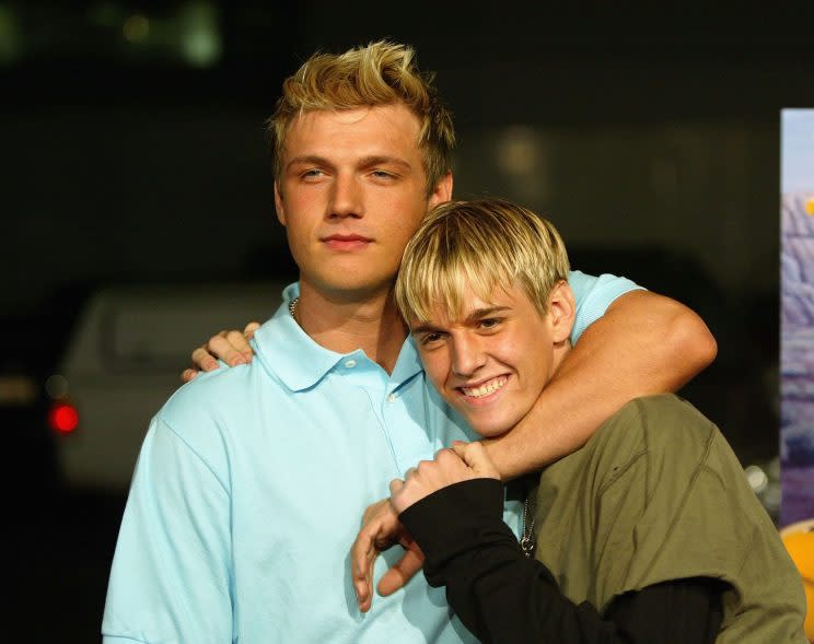 Nick and Aaron when they were on friendly terms (Getty)