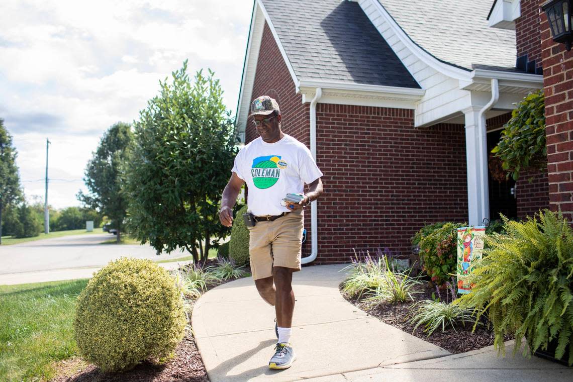 House of Representatives 88th District candidate Jim Coleman canvass in Lexington, Ky., Thursday, September 22, 2022.