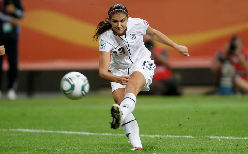 4. Alex Morgan was the youngest member of the 2011 World Cup team at 21 years old and the second-youngest member of the 2012 U.S. Olympic soccer team. (Getty Images)