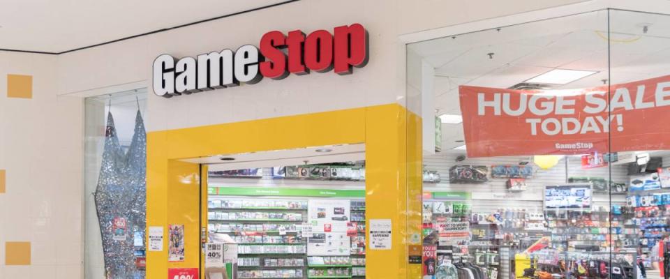 Philadelphia, Pennsylvania, May 21 2018: GameStop Store in USA with people shopping. GameStop is an American video game, consumer electronics and wireless services retailer.