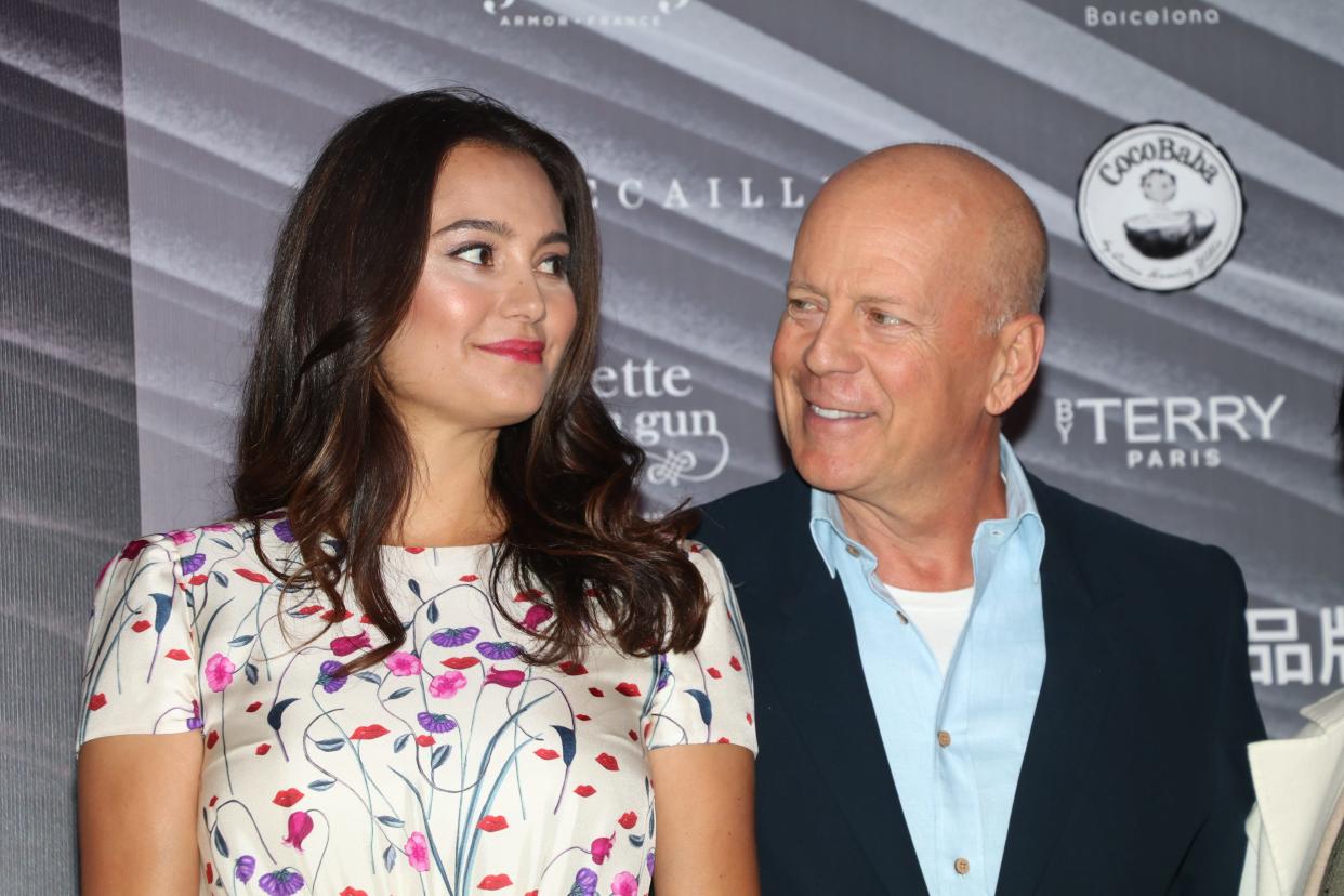 Emma Heming Willis and Bruce Willis in 2019.