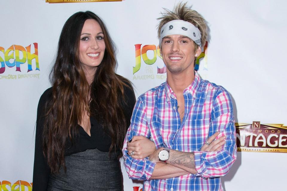 HOLLYWOOD, CA - JUNE 04: Angel Carter (L) and singer Aaron Carter attend Los Angeles opening night of "Joseph and The Amazing Technicolor Dreamcoat" at the Pantages Theatre on June 4, 2014 in Hollywood, California. (Photo by Vincent Sandoval/WireImage)