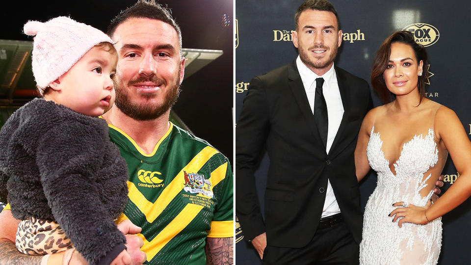 Darius Boyd, pictured here with his daughter and wife in 2016 and 2017.