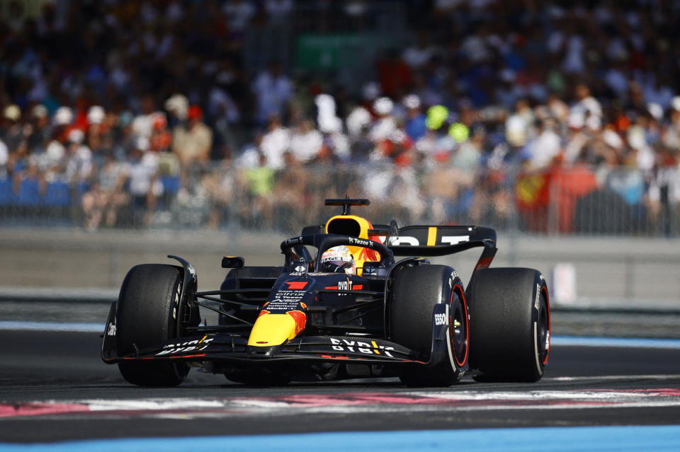 Formula One F1 - French Grand Prix - Circuit Paul Ricard, Le Castellet, France - July 24, 2022 Red Bull's Max Verstappen in action during the race REUTERS/Sarah Meyssonnier - UP1EI7O14Q8EX