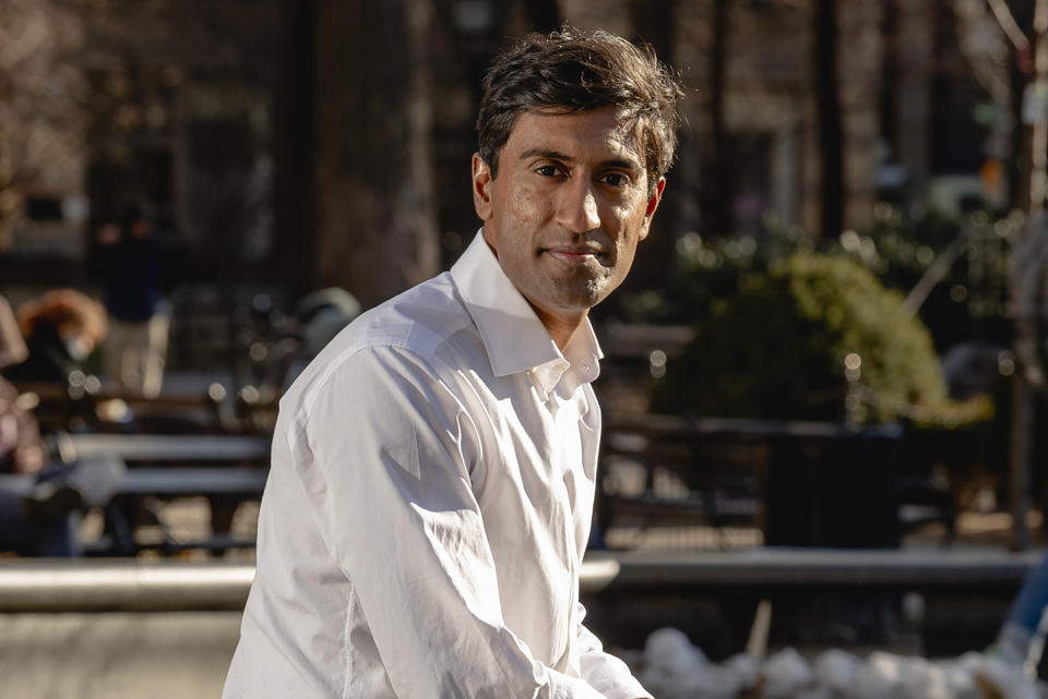 Rohan Pavuluri, founder of the financial-education and civil rights nonprofit Upsolve, in Washington Square Park in New York, Jan. 18, 2022. (Johnny Milano/The New York Times)