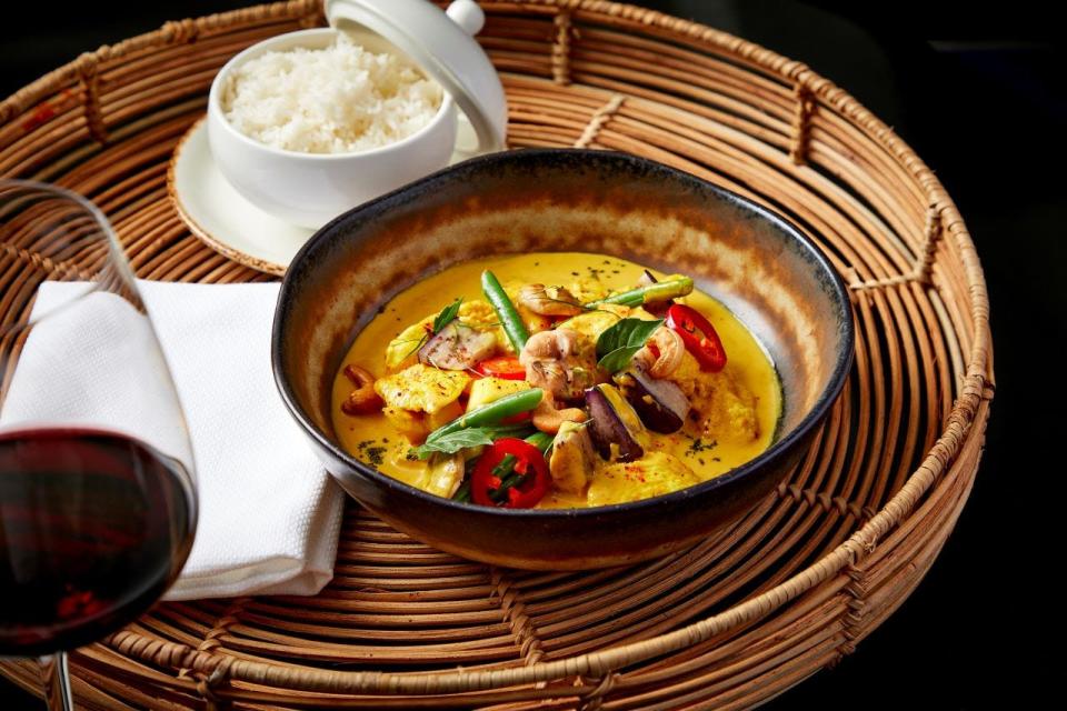 On the menu at Le Colonial in downtown Delray Beach: Vietnamese-inspired chicken curry (ca-ri ga).