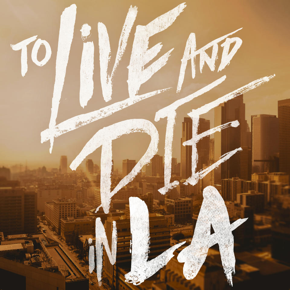 This image released by Tenderfoot TV & Cadence 13 shows the cover art for the podcast "To Live and Die in LA," named one of the top ten podcasts by the Associated Press. (Tenderfoot TV & Cadence 13 via AP)