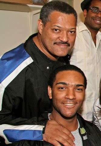 <p>Steve Mack/Alamy</p> Lawrence Fishburne and Langston Fishburne at the meet and greet with the cast of 'Passing Strange' back stage at The Belasco Theater on May 25, 2008.
