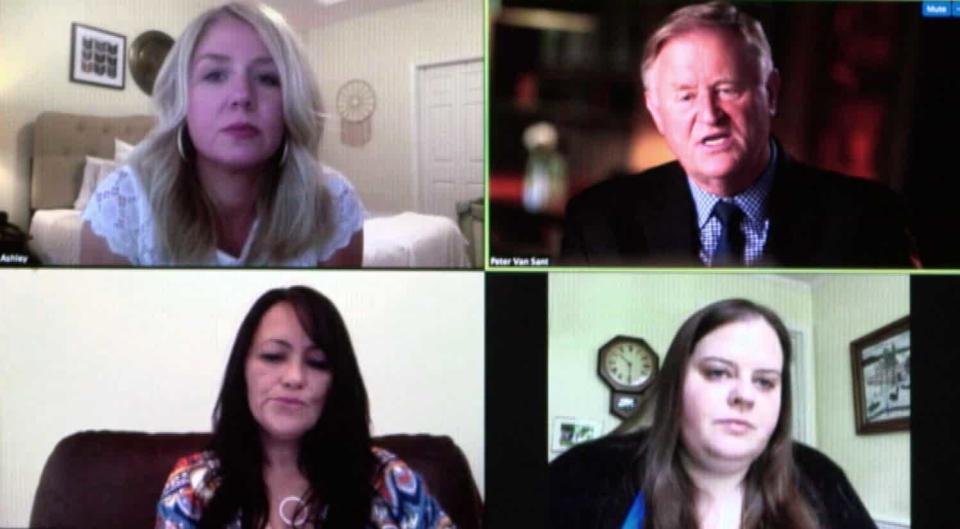 Peter Van Sant spoke with several women who lived at the same condo complex as Jennifer Kesse. Clockwise from top left, Ashley, Peter Van Sant, Colleen and Tami. / Credit: CBS News