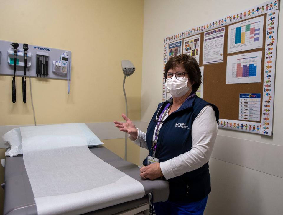 Maria Goncalves, nurse manager at the Edward M. Kennedy Community Health Center in Milford, said the center's new building allows staff to see more patients, Feb. 7, 2024. "We definitely need the space," she said.