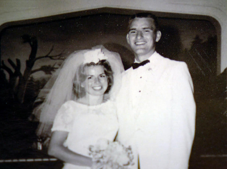 Karl Waitschies with his wife Donna on their wedding day. (KUSA)