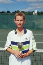 <p>Andy Murray celebrates after winning the Under 14s event during the National Junior Championships. (Getty Images) </p>